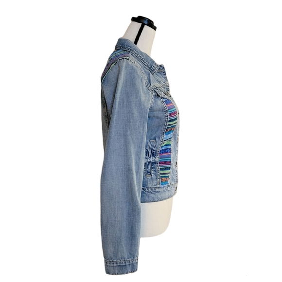 Colorful Patchwork Denim Jacket - Picture 4 of 15
